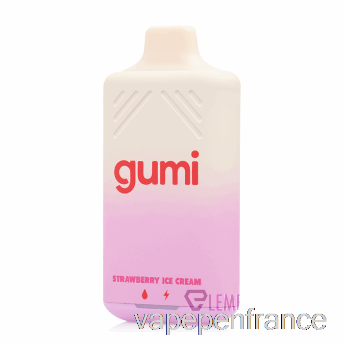 Gumi Bar 8000 Stylo Vape Jetable à La Crème Glacée à La Fraise